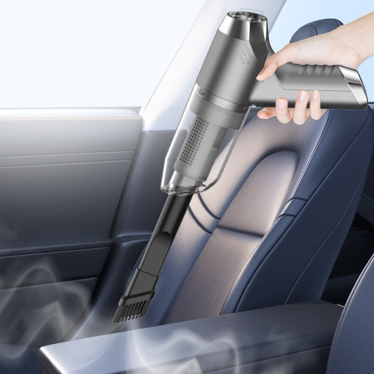 SUITU ST-6671 Wireless Car Vacuum Cleaner Small Handheld Blowing and Suction Dual Use, Style: Brushless Dark Green+Floor Brush - free shipping - PMC TechLife - Order now!