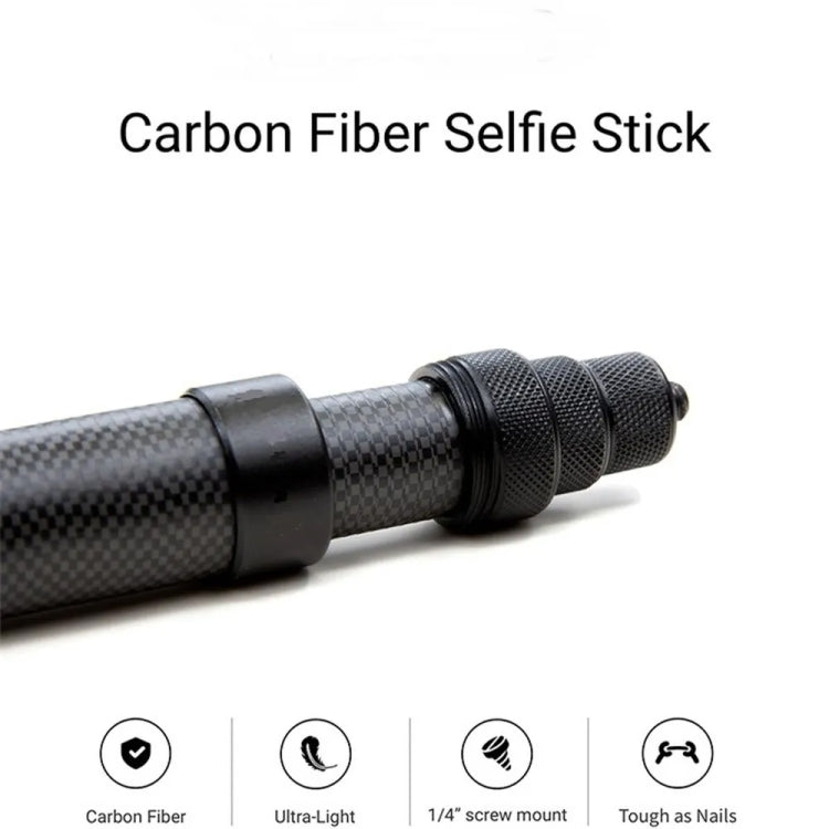 1.5m Carbon Fiber Extended Monopod Invisible Selfie Stick For Insta360  / DJI Action / GoPro / Xiao Yi Sports Camera - Extendable Pole by PMC TechLife | Online Shopping South Africa | PMC TechLife