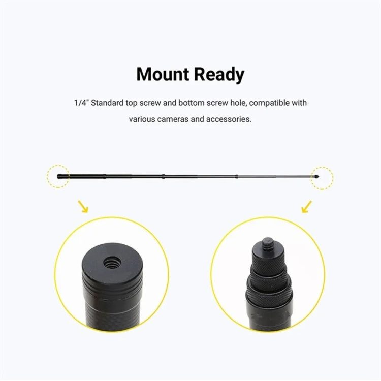 5m Carbon Fiber Extended Monopod Invisible Selfie Stick For Insta360  / DJI Action / GoPro / Xiao Yi Sports Camera - Extendable Pole by PMC TechLife | Online Shopping South Africa | PMC TechLife | Buy Now Pay Later Mobicred