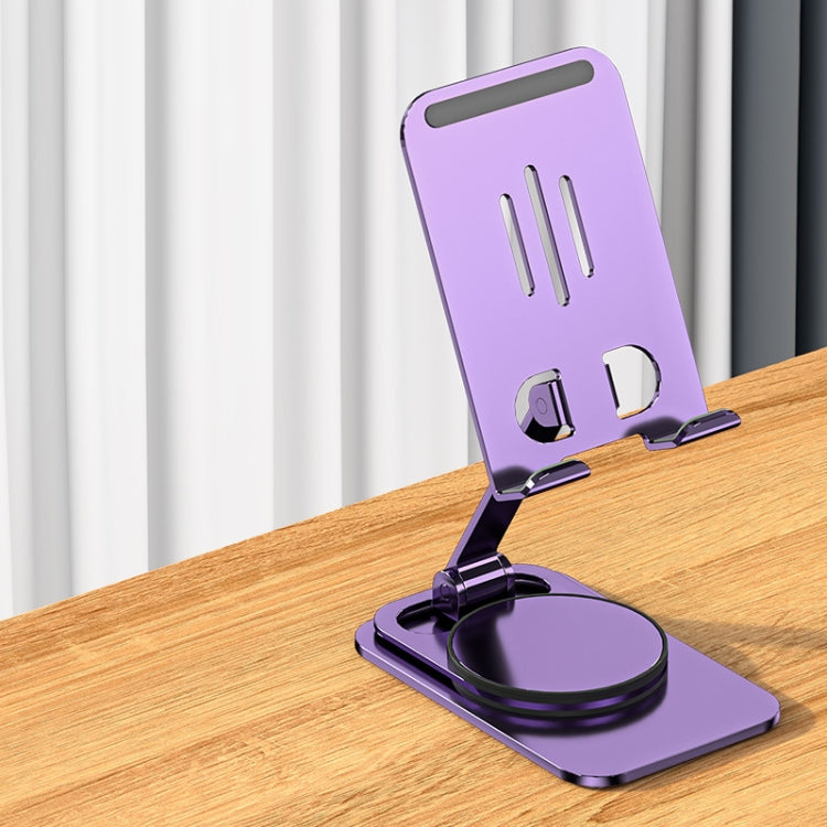 Desktop 360-degree Rotating Foldable Mobile Phone Holder, Color: Metal Purple - Desktop Holder by PMC TechLife | Online Shopping South Africa | PMC TechLife