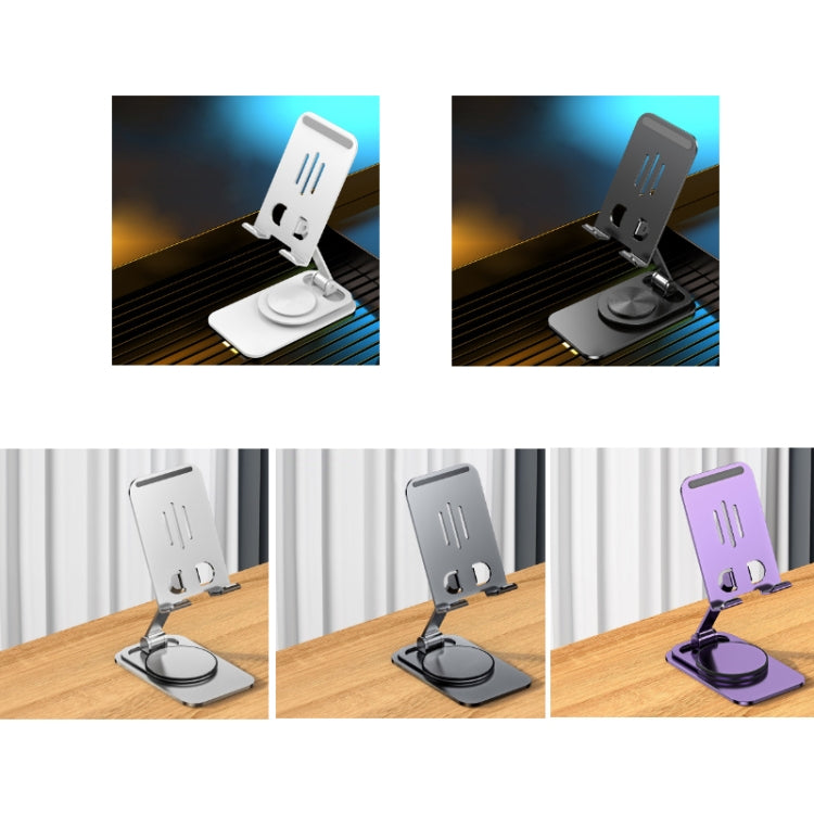 Desktop 360-degree Rotating Foldable Mobile Phone Holder, Color: Metal Purple - Desktop Holder by PMC TechLife | Online Shopping South Africa | PMC TechLife