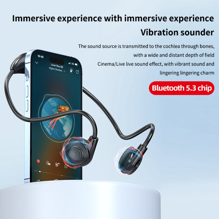 M2 Bone Conduction Earphones Running Stereo To Ear Bluetooth Earphones(Black + Red) - Neck-mounted Earphone by PMC TechLife | Online Shopping South Africa | PMC TechLife