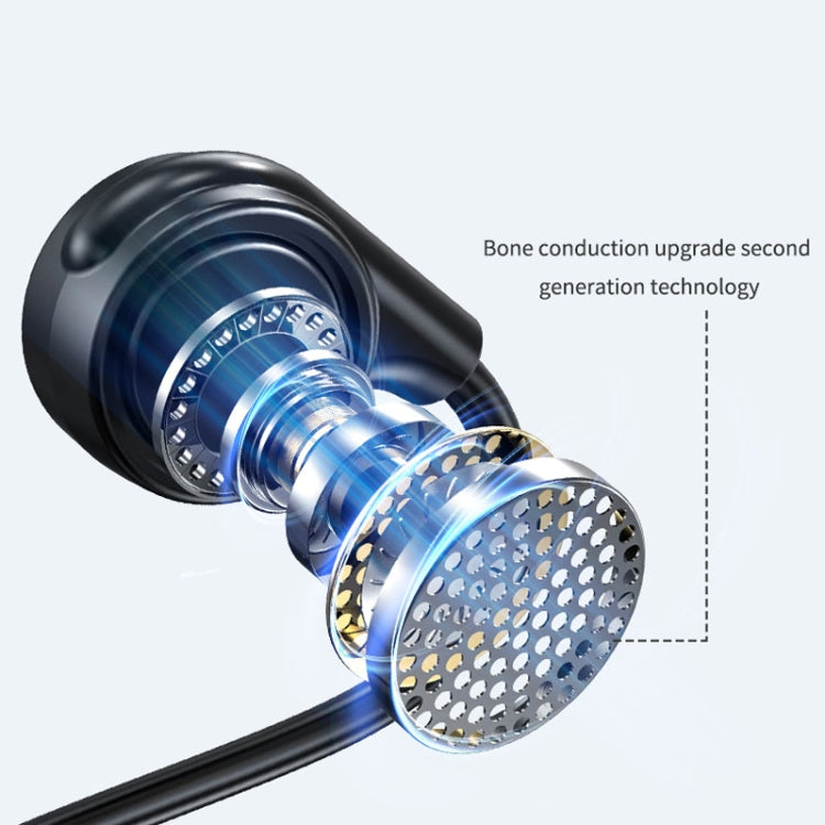 M2 Bone Conduction Earphones Running Stereo To Ear Bluetooth Earphones(Black + Blue) - Neck-mounted Earphone by PMC TechLife | Online Shopping South Africa | PMC TechLife