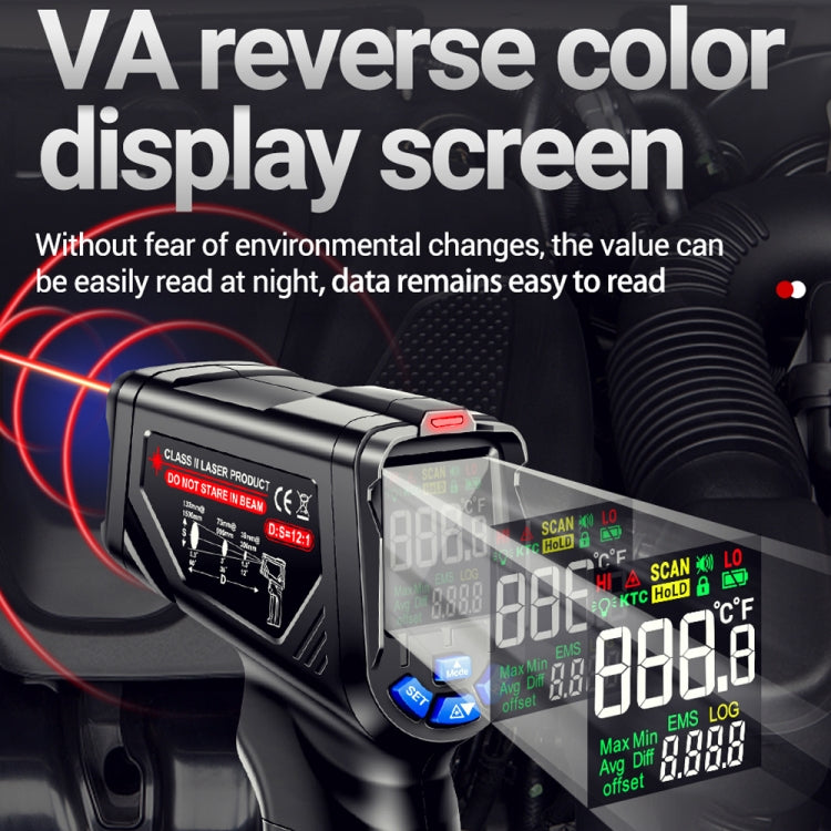 ANENG TH06 Oil Temperature High Precision Thermometer Laser Baking Infrared Water Thermometer(Black) - Thermostat & Thermometer by ANENG | Online Shopping South Africa | PMC TechLife | Buy Now Pay Later Mobicred