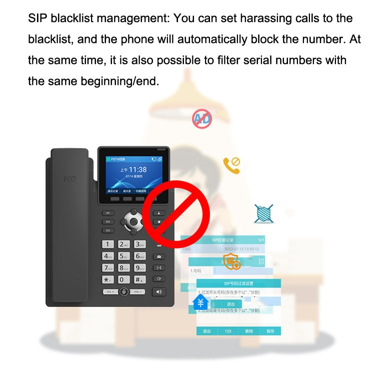 S135 PSTN+SIP Dual Mode Recording Smart Phone 6 Ways VOIP Network Phone IP Phone - Smart Rings / Smart Telephones by PMC TechLife | Online Shopping South Africa | PMC TechLife | Buy Now Pay Later Mobicred