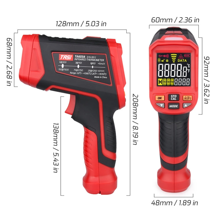 TASI TA603C -32-1680 degrees Celsius Color Screen Infrared Thermometer Industrial Electronic Thermometer - free shipping - PMC TechLife - Order now!