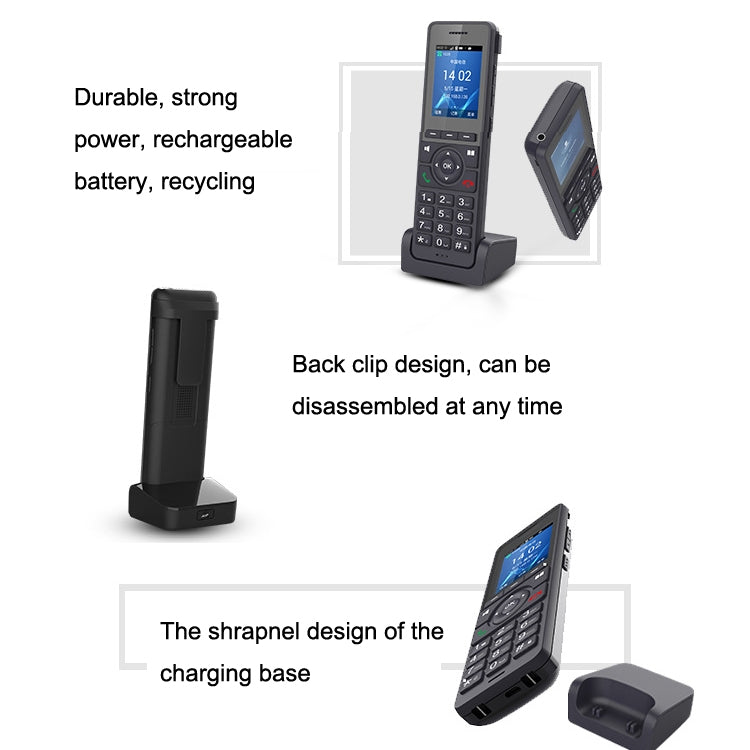 S07 Mobile Handheld WIFI Wireless Phone IP VOIP SIP Phone Support 4G Charging Base Network Phone - Smart Rings / Smart Telephones by PMC TechLife | Online Shopping South Africa | PMC TechLife