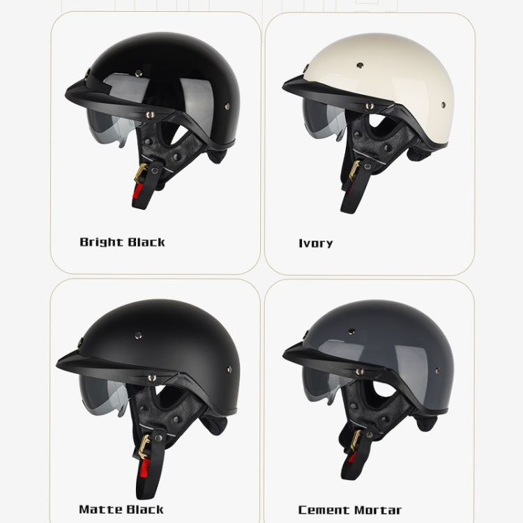 SOMAN Motorcycle Half Helmet Adjustable Helmet With Inner Mirror, Size: XL(Cement Gray) - free shipping - PMC TechLife - Order now!