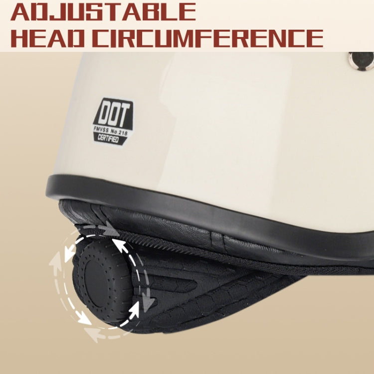 SOMAN Motorcycle Half Helmet Adjustable Helmet With Inner Mirror, Size: M(Bright Black) - free shipping - PMC TechLife - Order now!