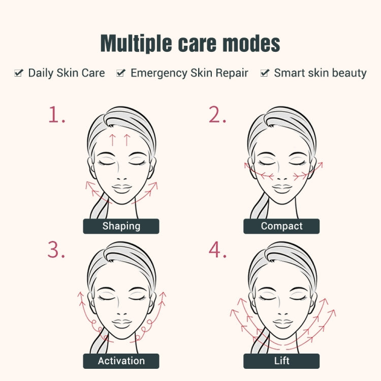 Microcurrent EMS Face Thinning Instrument Smart Red Blue Color Light Skin Rejuvenation Beauty Instrument(Pink) - Beauty Instrument by PMC TechLife | Online Shopping South Africa | PMC TechLife