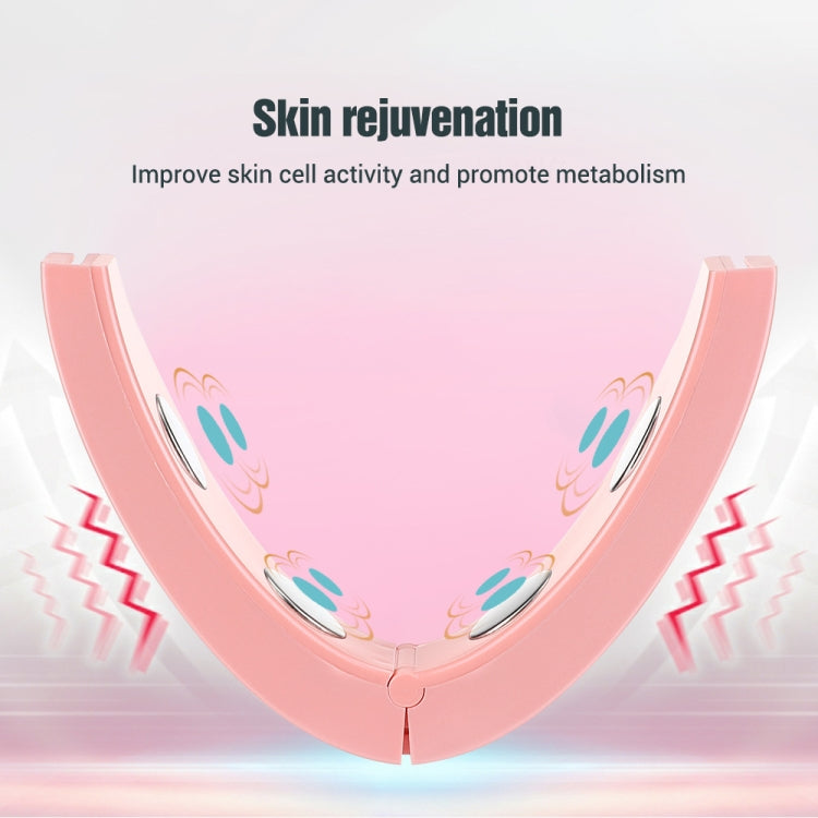 Microcurrent EMS Face Thinning Instrument Smart Red Blue Color Light Skin Rejuvenation Beauty Instrument(Pink) - Beauty Instrument by PMC TechLife | Online Shopping South Africa | PMC TechLife