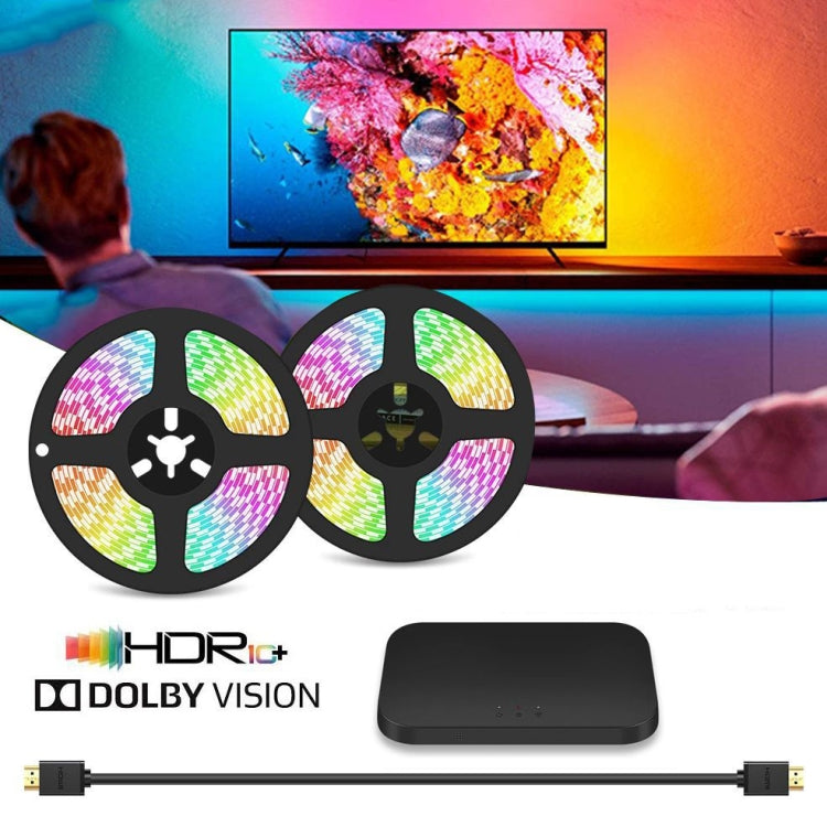 HDMI 2.0-PRO Smart Ambient TV Led Backlight Led Strip Lights Kit Work With TUYA APP Alexa Voice Google Assistant 2 x 1.5m(EU Plug) - Casing Waterproof Light by PMC TechLife | Online Shopping South Africa | PMC TechLife