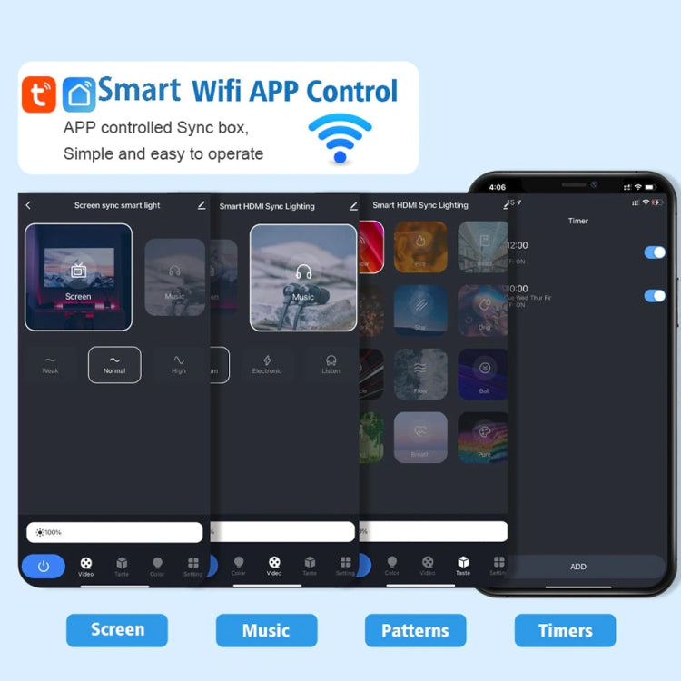 HDMI 2.0-PRO Smart Ambient TV Led Backlight Led Strip Lights Kit Work With TUYA APP Alexa Voice Google Assistant 2 x 1m(EU Plug) - Casing Waterproof Light by PMC TechLife | Online Shopping South Africa | PMC TechLife