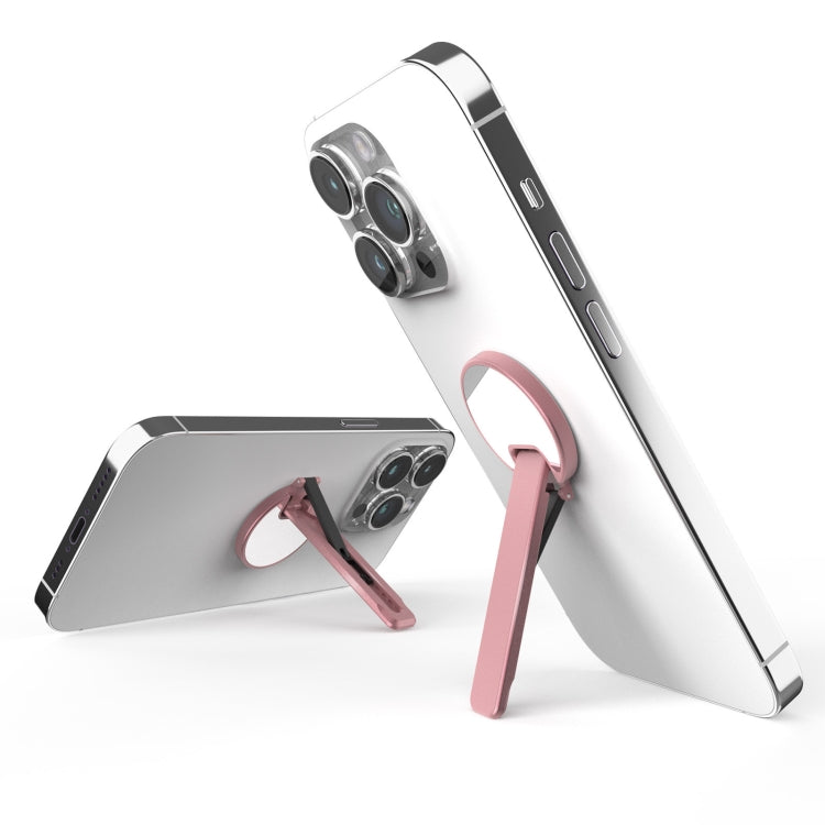 Aluminum Alloy Mobile Phone Bracket Ultra-thin Rotating Back Stick Lollipop Mirror Bracket(Pink) - free shipping - PMC TechLife - Order now!