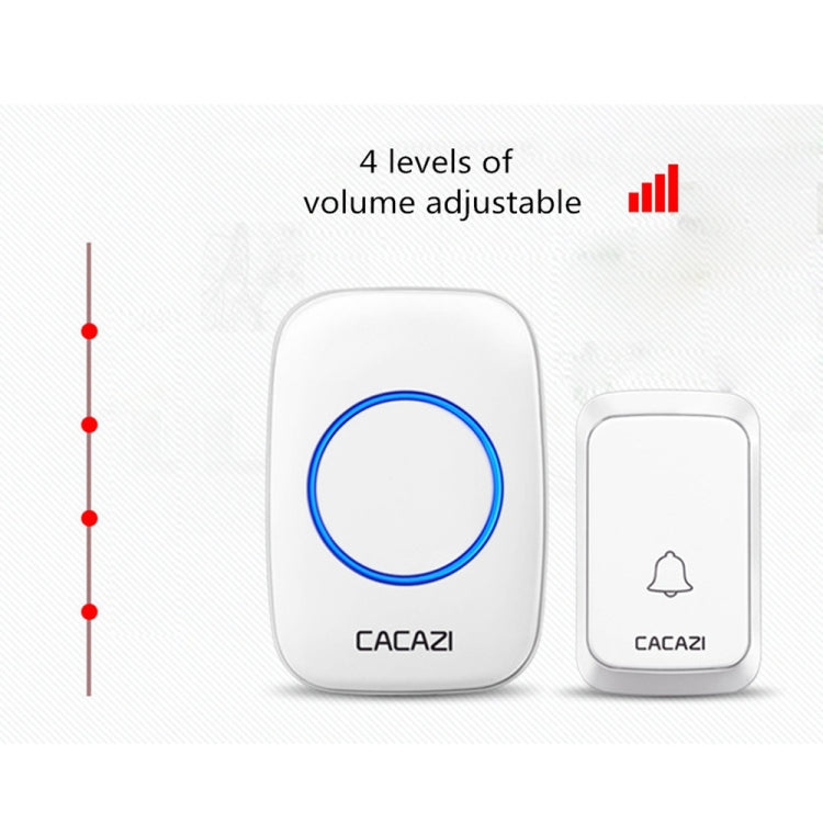 CACAZI A06-DC 1 To 1 Battery Type Smart Home Wireless Waterproof Music Doorbell(White) - free shipping - PMC TechLife - Order now!