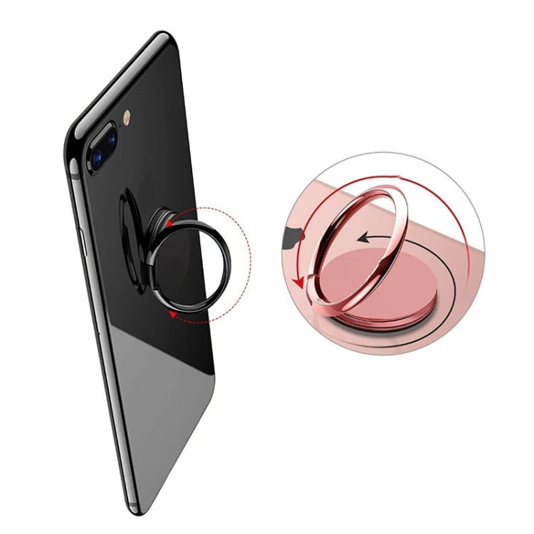 Full Metal Bracket 360 Degree Rotating Magnetic Phone Ring Buckle(Black) - Ring Holder by PMC TechLife | Online Shopping South Africa | PMC TechLife