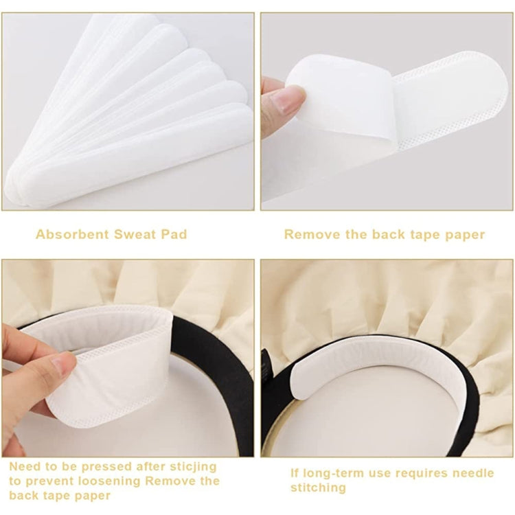 100pcs Disposable Hat Brim Stickers Shirt Collar Anti-dirty Sweat-absorbing Stickers(White) - free shipping - PMC TechLife - Order now!