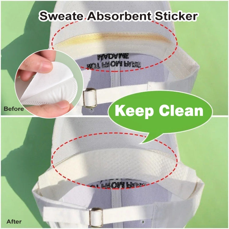 100pcs Disposable Hat Brim Stickers Shirt Collar Anti-dirty Sweat-absorbing Stickers(White) - free shipping - PMC TechLife - Order now!