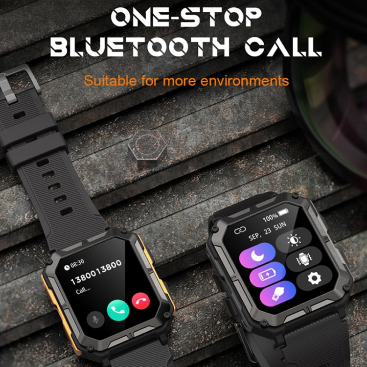 1.83 Inch IP68 Waterproof Bluetooth Call Sports Smart Watch Outdoor Three-Proof Multifunctional Watch(Black) - Smart Watches by PMC TechLife | Online Shopping South Africa | PMC TechLife