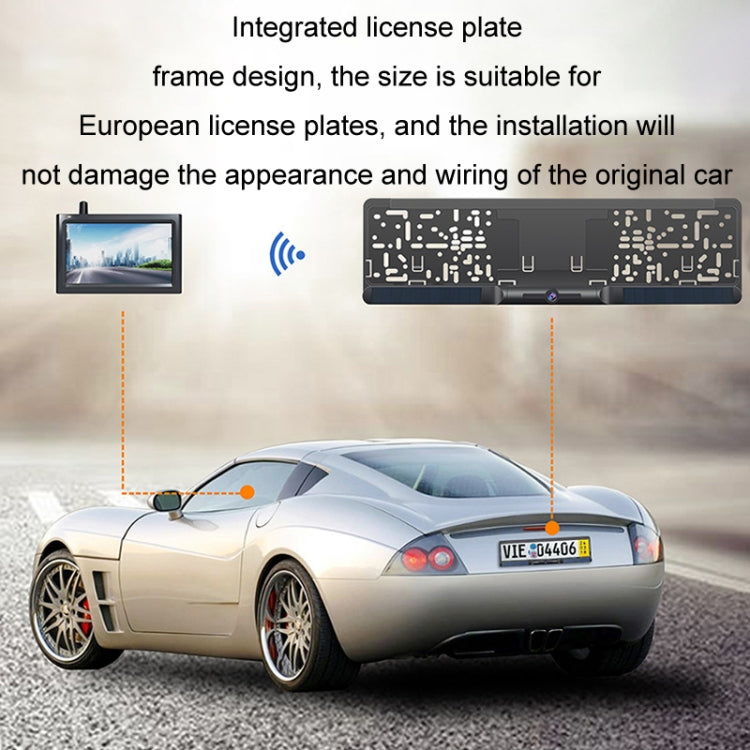 Solar Integrated License Plate Frame Vehicle Camera Wireless Reversing Display(RC03) - Rear View Cameras by PMC TechLife | Online Shopping South Africa | PMC TechLife