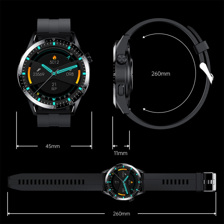 Sports Health Monitoring Waterproof Smart Call Watch With NFC Function, Color: Black-Black Silicone - Smart Watches by PMC TechLife | Online Shopping South Africa | PMC TechLife | Buy Now Pay Later Mobicred