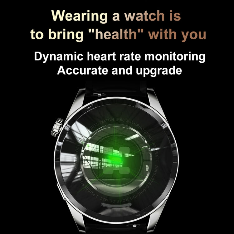 Sports Health Monitoring Waterproof Smart Call Watch With NFC Function, Color: Silver-Brown Leather - Smart Watches by PMC TechLife | Online Shopping South Africa | PMC TechLife | Buy Now Pay Later Mobicred