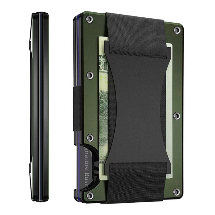 Credit Card Holder Wallets RFID Blocking Slim Metal Card Clip, Color: Army Green - Antimagnetic RFID Package by PMC TechLife | Online Shopping South Africa | PMC TechLife | Buy Now Pay Later Mobicred