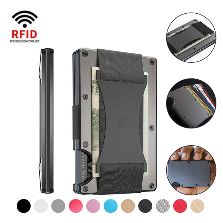 Credit Card Holder Wallets RFID Blocking Slim Metal Card Clip, Color: Red Forging Carbon - Antimagnetic RFID Package by PMC TechLife | Online Shopping South Africa | PMC TechLife | Buy Now Pay Later Mobicred