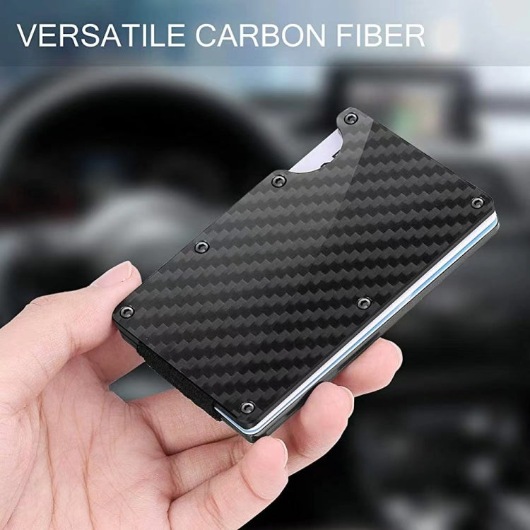 Credit Card Holder Wallets RFID Blocking Slim Metal Card Clip, Color: Real Carbon Fiber (Matte) - free shipping - PMC TechLife - Order now!