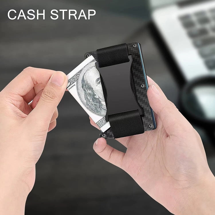 Credit Card Holder Wallets RFID Blocking Slim Metal Card Clip, Color: Blue - Antimagnetic RFID Package by PMC TechLife | Online Shopping South Africa | PMC TechLife | Buy Now Pay Later Mobicred
