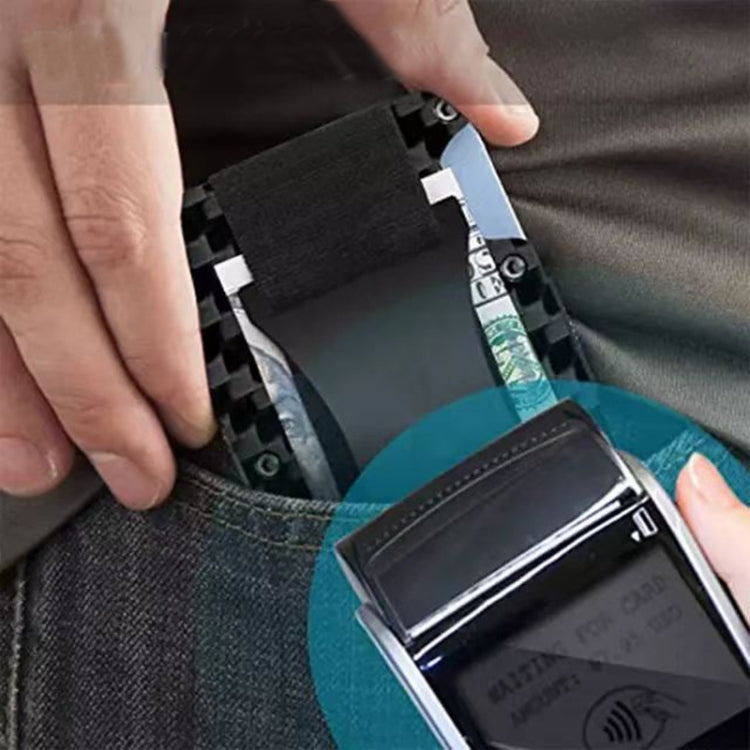 Credit Card Holder Wallets RFID Blocking Slim Metal Card Clip, Color: Green Forging Carbon - Antimagnetic RFID Package by PMC TechLife | Online Shopping South Africa | PMC TechLife | Buy Now Pay Later Mobicred