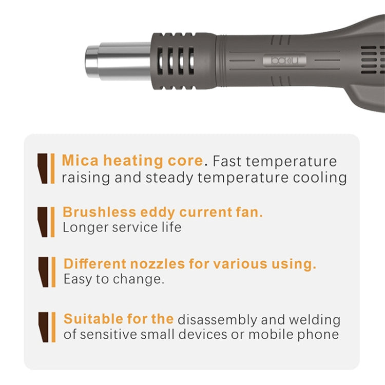 BAKU BA-601C+ Digital Display 2-In-1 Electric Soldering Iron Heat Exchanger Mobile Phone Maintenance Desoldering EU Plug 220V - free shipping - PMC TechLife - Order now!