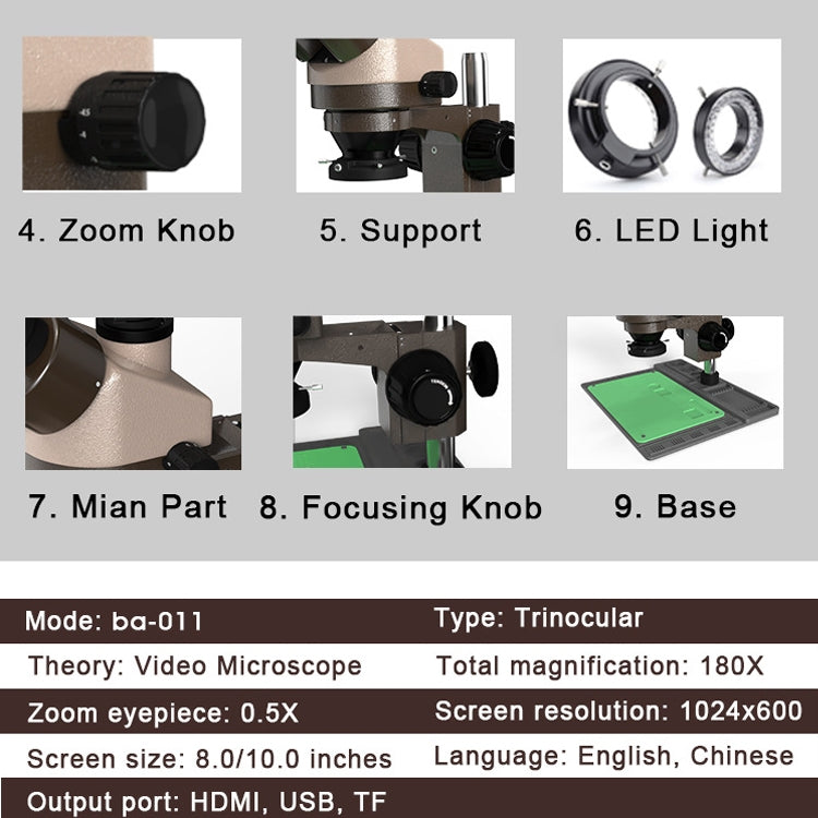 BAKU BA-011 Binomial Electronic Microscope Jewelry Appraisal Mobile Phone Repair With PCB Patch Repair Platform(EU Plug 220V) - free shipping - PMC TechLife - Order now!