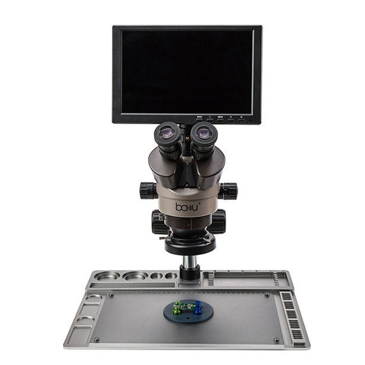 BAKU BA-011 Binomial Electronic Microscope Jewelry Appraisal Mobile Phone Repair With PCB Patch Repair Platform(US Plug 110V) - free shipping - PMC TechLife - Order now!
