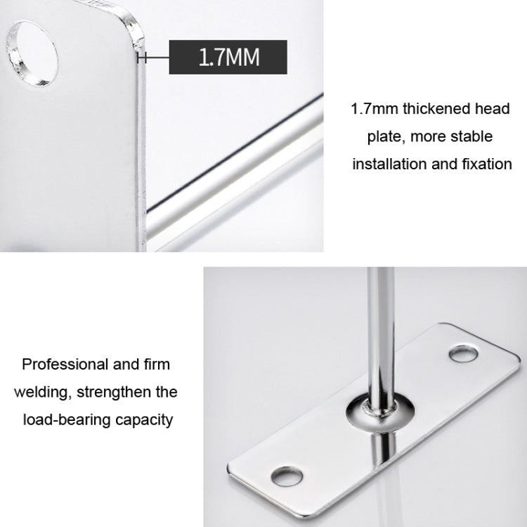 20cm 2pcs 6mm Thick Nail Wall Display Jewelry Hooks Single Wire Hook - free shipping - PMC TechLife - Order now!