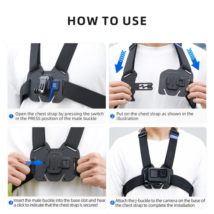 TELESIN  Chest Strap Mount Waistcoat Belt  Mount For Action Camera - Chest Belt by TELESIN | Online Shopping South Africa | PMC TechLife