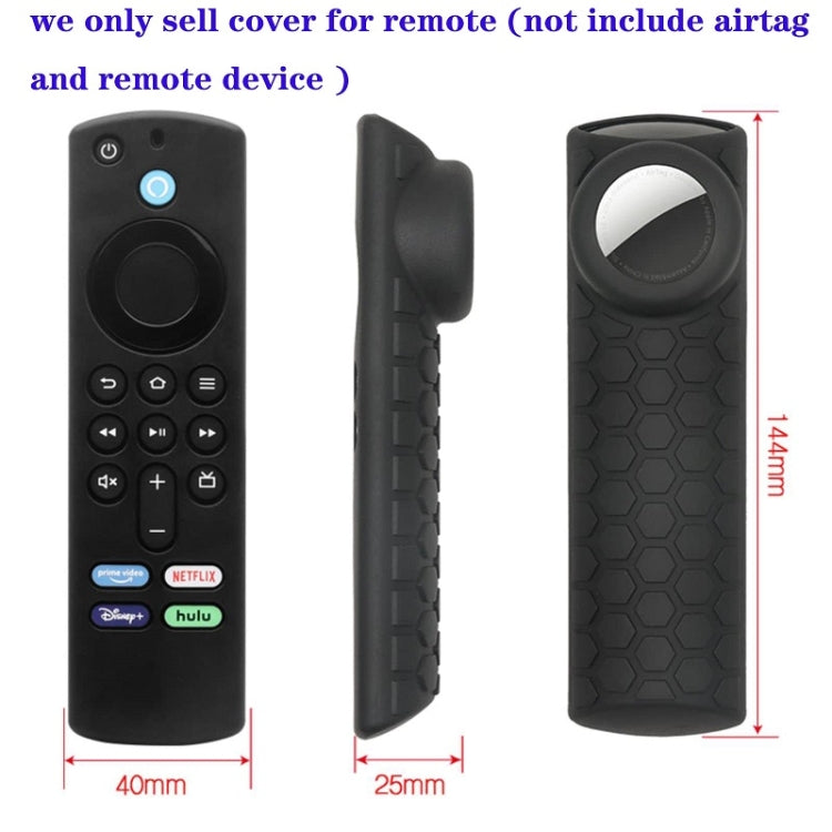2pcs Remote Control Case For Amazon Fire TV Stick 2021 ALEXA 3rd Gen With Airtag Holder(Wine Red) - Remote Control Covers by PMC TechLife | Online Shopping South Africa | PMC TechLife