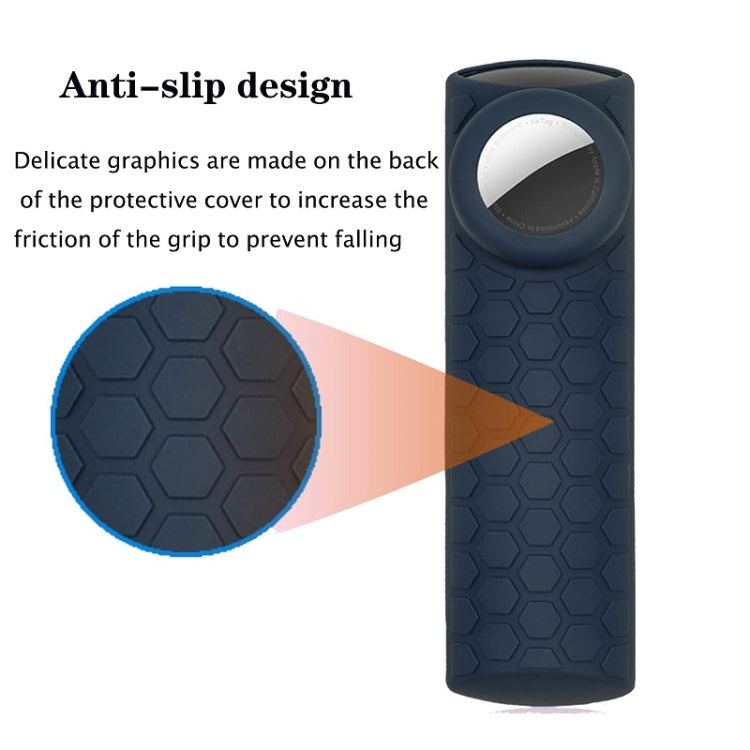 2pcs Remote Control Case For Amazon Fire TV Stick 2021 ALEXA 3rd Gen With Airtag Holder(Midnight Blue) - free shipping - PMC TechLife - Order now!