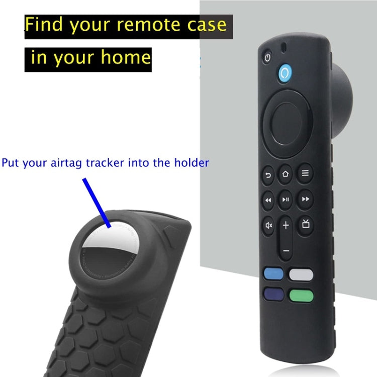 2pcs Remote Control Case For Amazon Fire TV Stick 2021 ALEXA 3rd Gen With Airtag Holder(Luminous Pink) - Remote Control Covers by PMC TechLife | Online Shopping South Africa | PMC TechLife