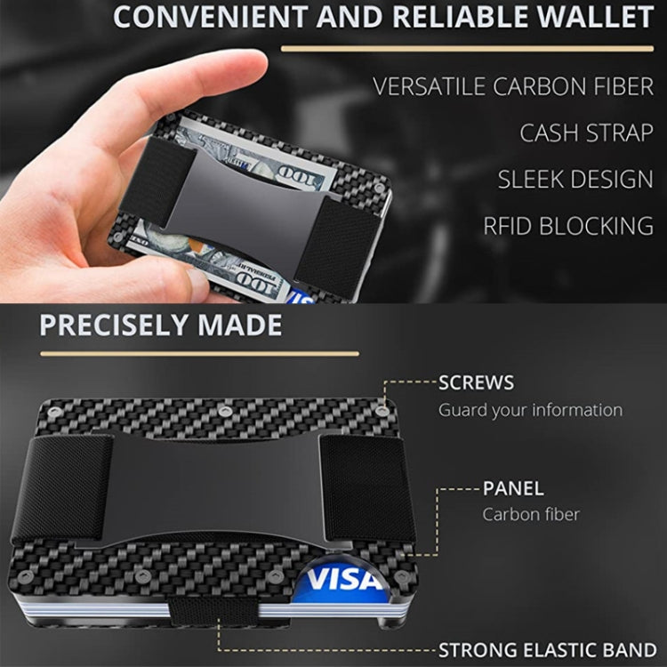 RFID Carbon Fiber Metal Card Holder Multifunctional  Anti-theft Credit Card Box(Blue) - free shipping - PMC TechLife - Order now!