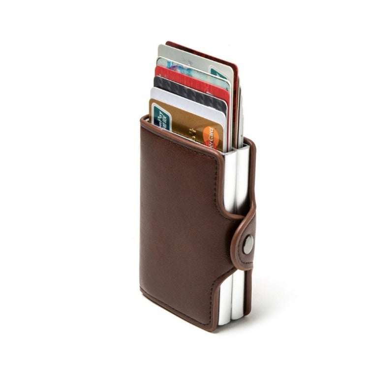 Automatic Pop-up Card Holder Metal Card Box RFID Credit Card Bank Card Box Wallet(Blue) - Antimagnetic RFID Package by PMC TechLife | Online Shopping South Africa | PMC TechLife | Buy Now Pay Later Mobicred