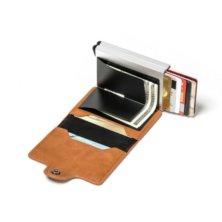 Automatic Pop-up Card Holder Metal Card Box RFID Credit Card Bank Card Box Wallet(Blue) - Antimagnetic RFID Package by PMC TechLife | Online Shopping South Africa | PMC TechLife | Buy Now Pay Later Mobicred