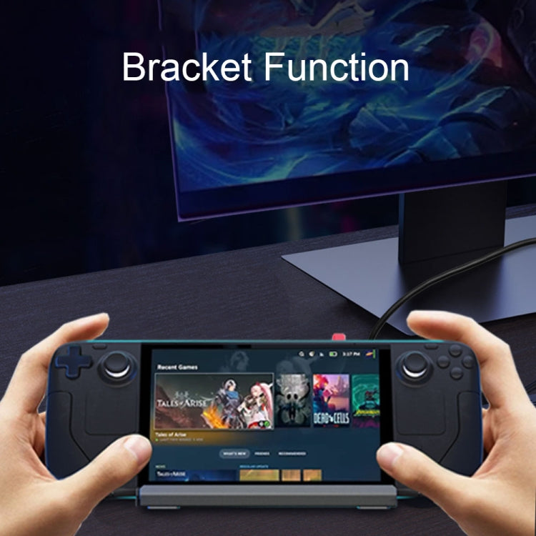 iplay HBSD-490B For Steam Deck Game Console Charging Base Handheld Game Stand Charger(Silver Gray) - Other Accessories by iplay | Online Shopping South Africa | PMC TechLife | Buy Now Pay Later Mobicred