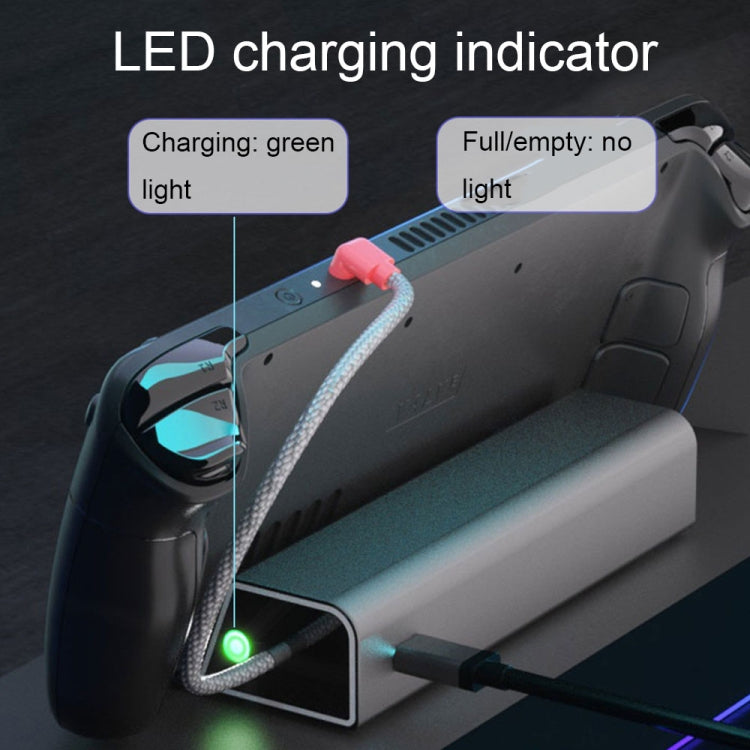 iplay HBSD-490B For Steam Deck Game Console Charging Base Handheld Game Stand Charger(Silver Gray) - Other Accessories by iplay | Online Shopping South Africa | PMC TechLife | Buy Now Pay Later Mobicred