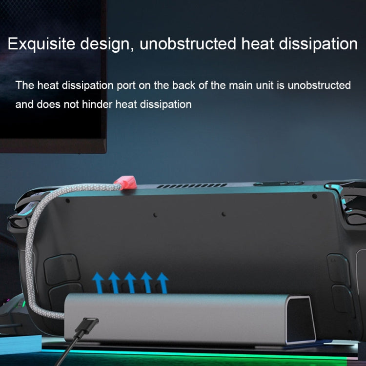 iplay HBSD-490B For Steam Deck Game Console Charging Base Handheld Game Stand Charger(Silver Gray) - Other Accessories by iplay | Online Shopping South Africa | PMC TechLife | Buy Now Pay Later Mobicred