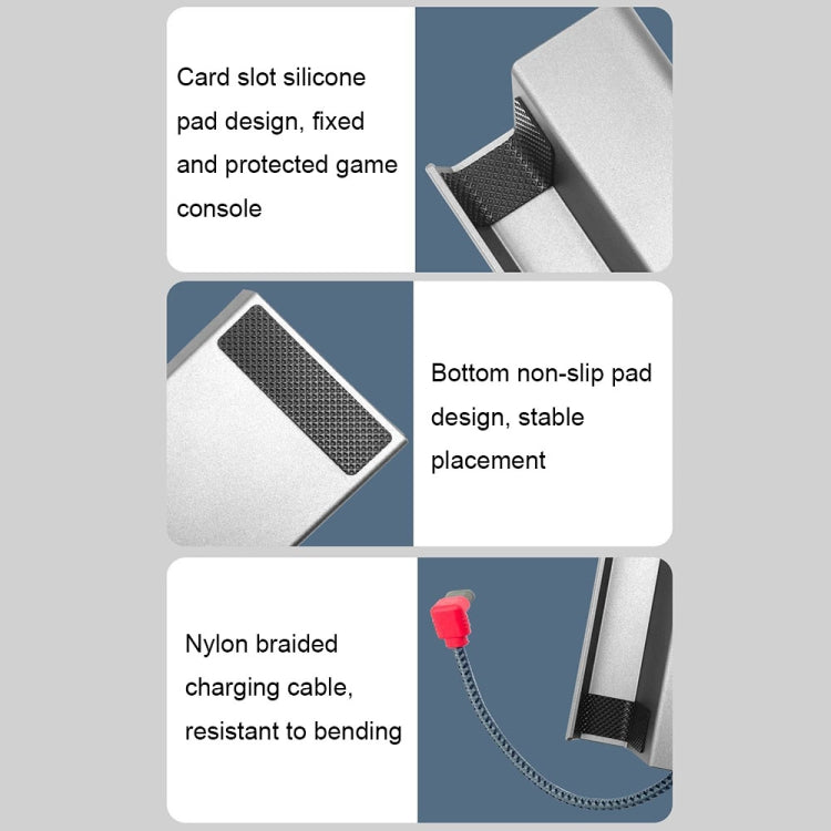 iplay HBSD-490B For Steam Deck Game Console Charging Base Handheld Game Stand Charger(Silver Gray) - Other Accessories by iplay | Online Shopping South Africa | PMC TechLife | Buy Now Pay Later Mobicred