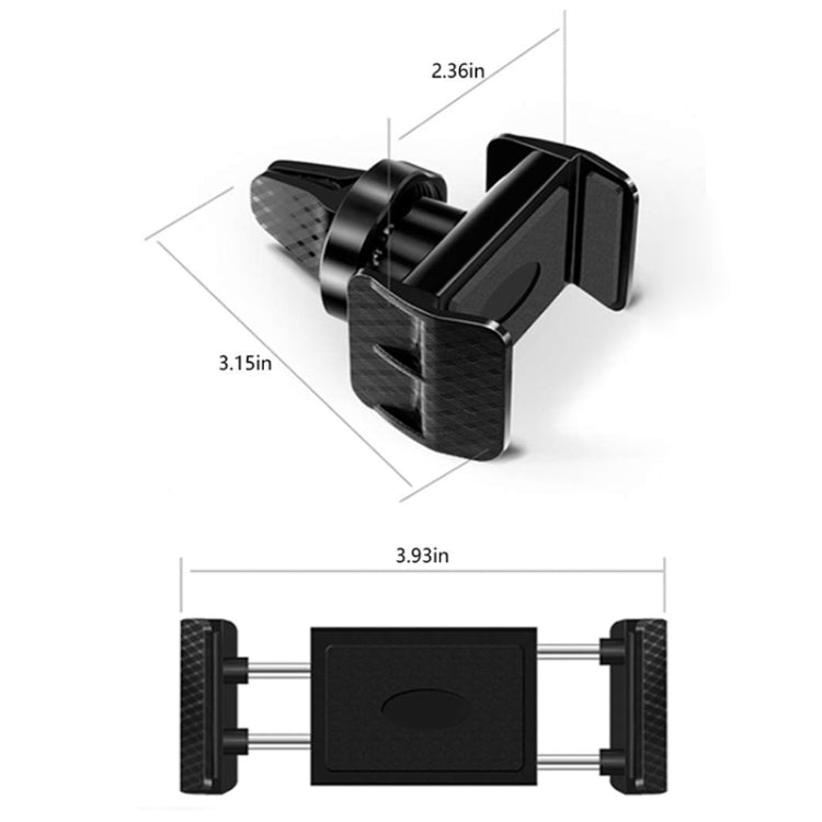 360-degree Rotating Car Air Outlet Multi-functional Mobile Phone Holder(Black) - free shipping - PMC TechLife - Order now!