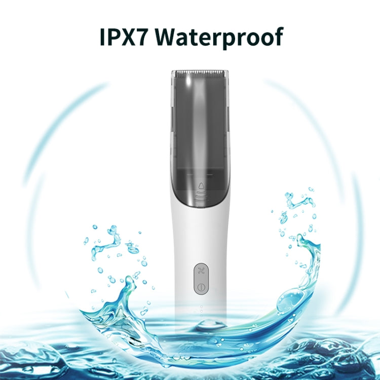 Electric Waterproof Hairdresser Children Low Noise Rechargeable Push Clipper, Specification: Suction Upgrade Version White - free shipping - PMC TechLife - Order now!