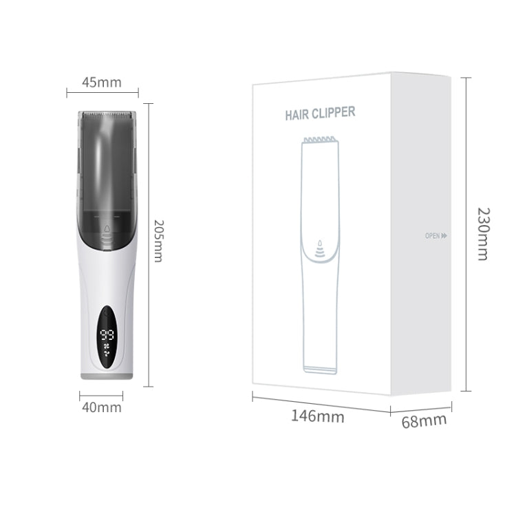 Electric Waterproof Hairdresser Children Low Noise Rechargeable Push Clipper, Specification: Suction Upgrade Version White - free shipping - PMC TechLife - Order now!