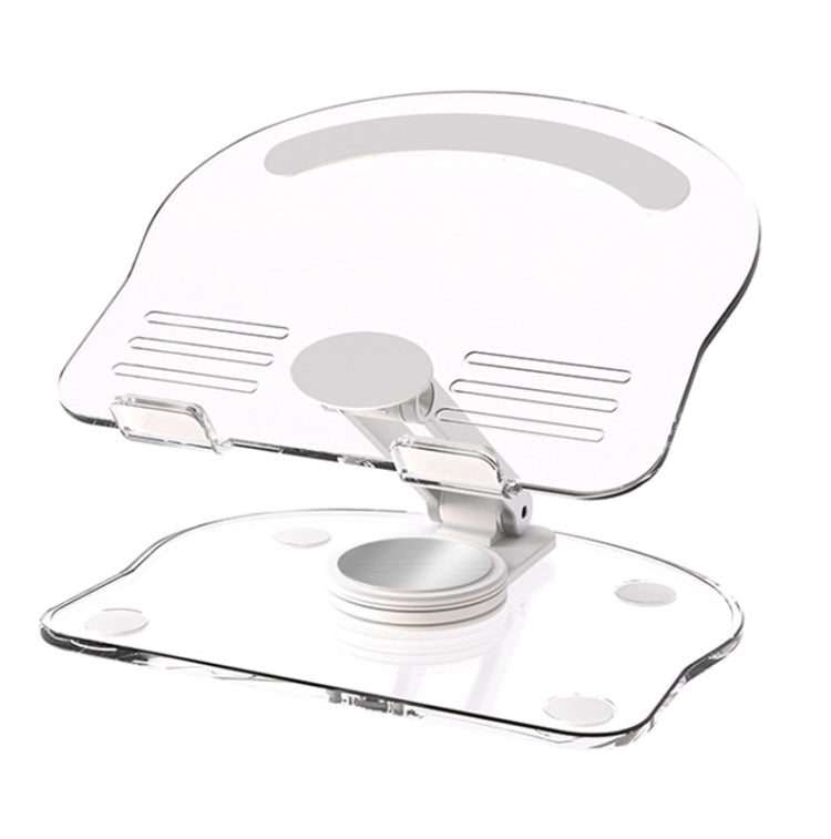 KF-Z11 Acrylic Tablet PC Mobile Phone Bracket Desktop Rotating Foldable Lazy Non-slip Phone Support Frame(White) - Desktop Holder by PMC TechLife | Online Shopping South Africa | PMC TechLife